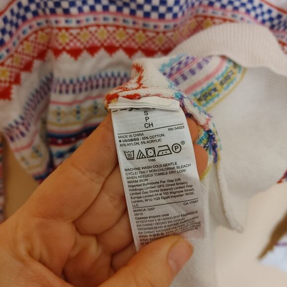 Gap Size Small S Striped Stripes Christmas Winter Sweater Cotton Well Made - Picture 8 of 8